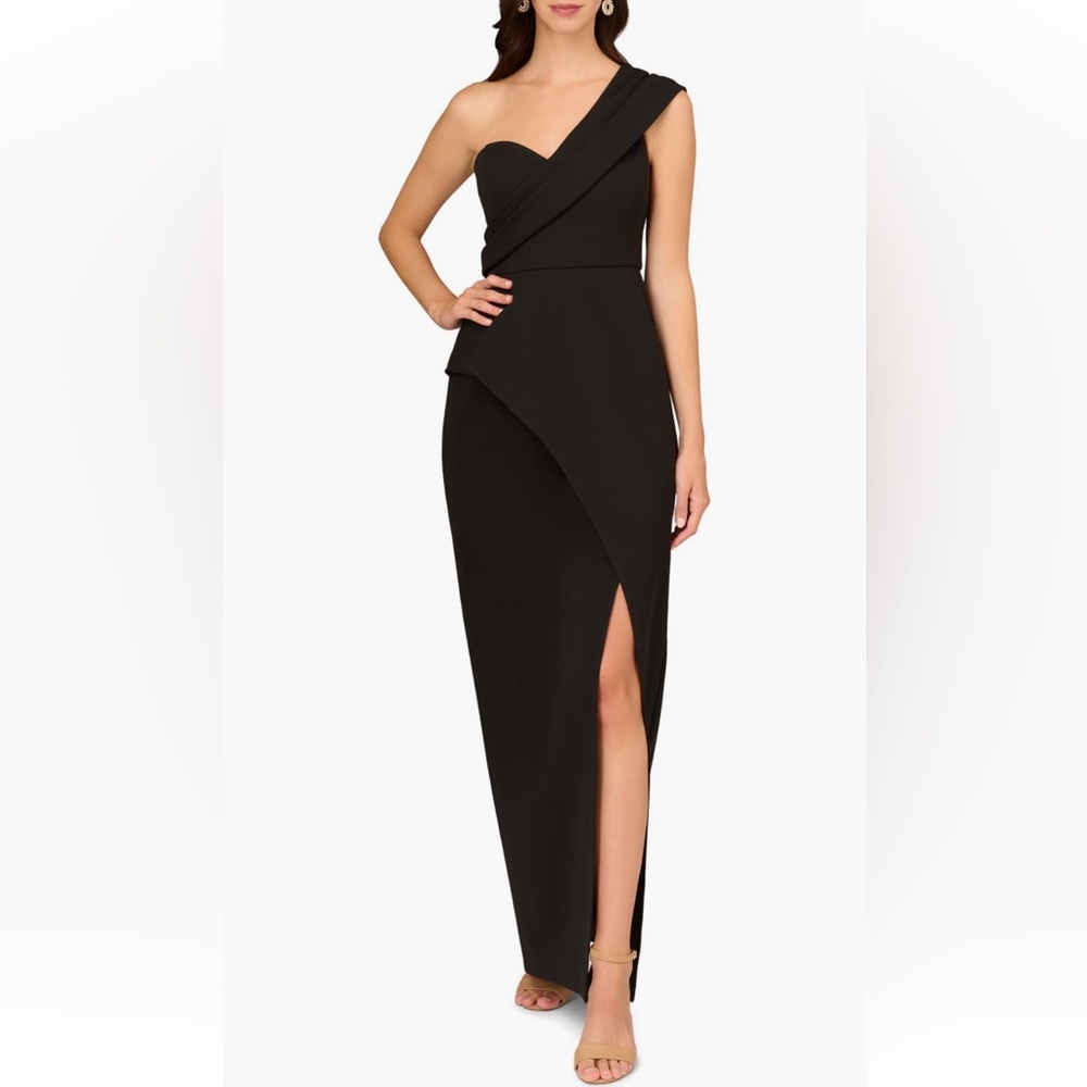 Aidan Mattox one shoulder evening gown